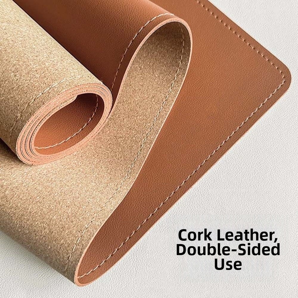 Leather Desk Pad - Desk Blotter Leather Writing Pad Cork