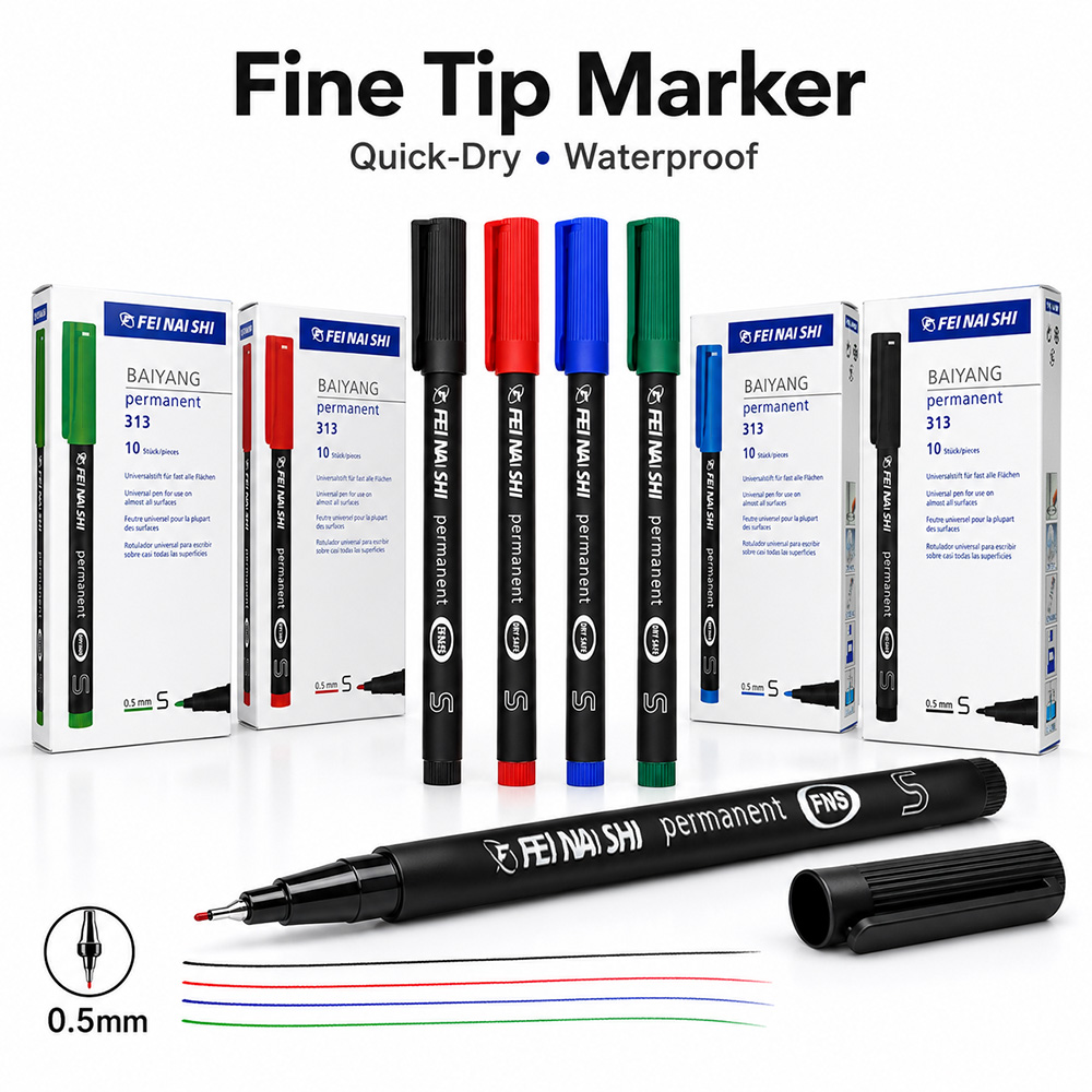 Correction Pen Fine - 4/12 Pcs 0.5mm Fine Tip Permanent