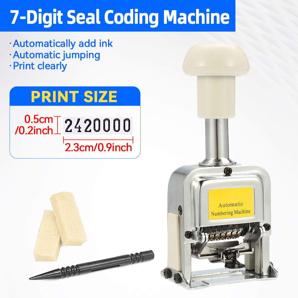 Number Machine 7 Position Auto - Rubber Date Stamp review and price