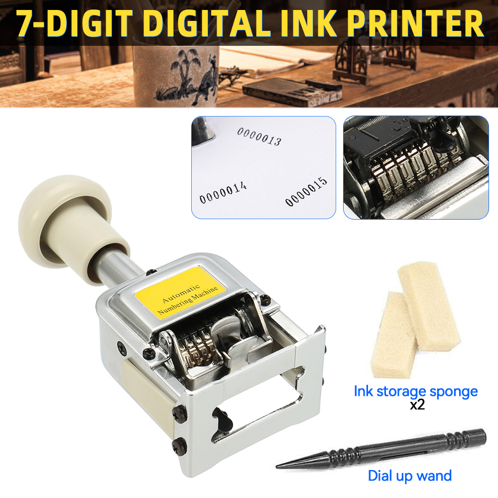 Number Machine 7 Position Auto - Rubber Date Stamp review and price