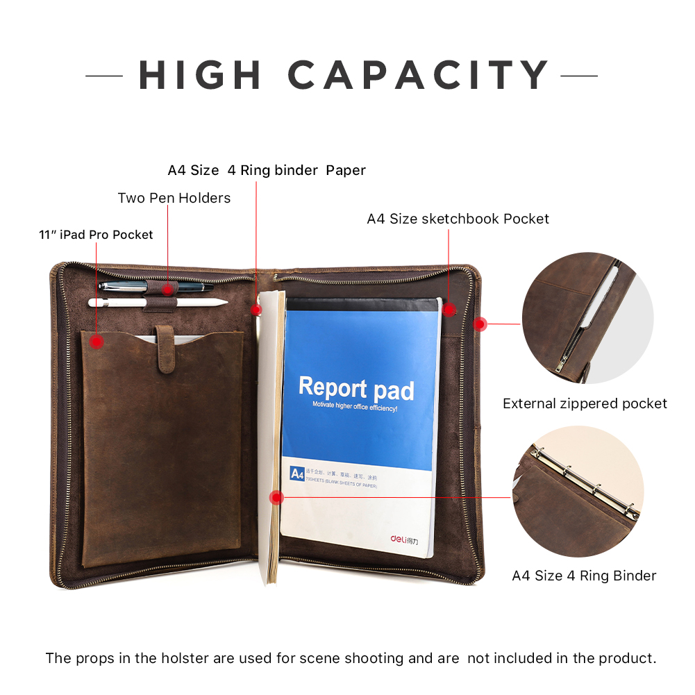 Luxury Retro A4 Cowhide Busine - Binder A4 Lever review and price