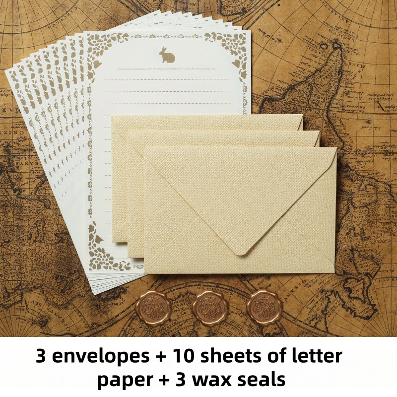16PCS Vintage Linen Envelopes  - Wax Seal Stamp Set review and price