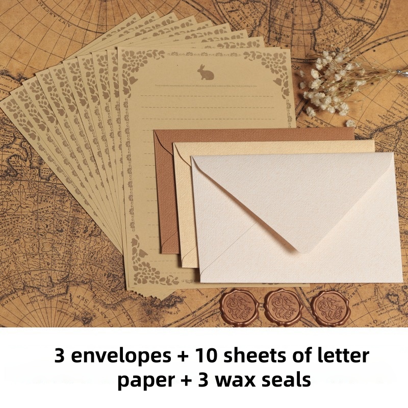 16PCS Vintage Linen Envelopes  - Wax Seal Stamp Set review and price