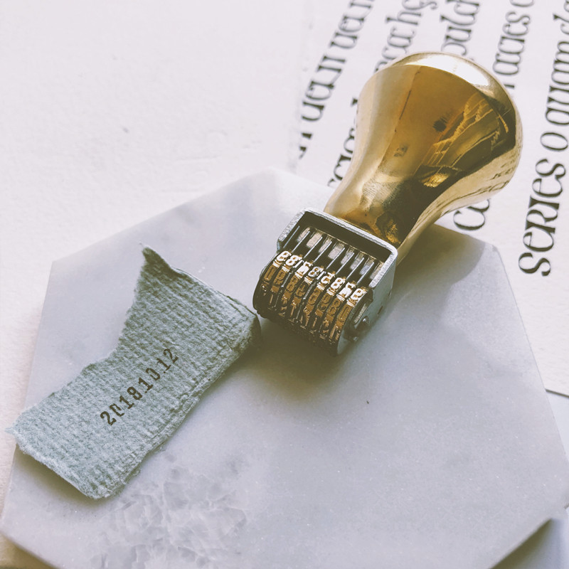 Retro Roller Date Stamp Copper - Rubber Date Stamp review and price