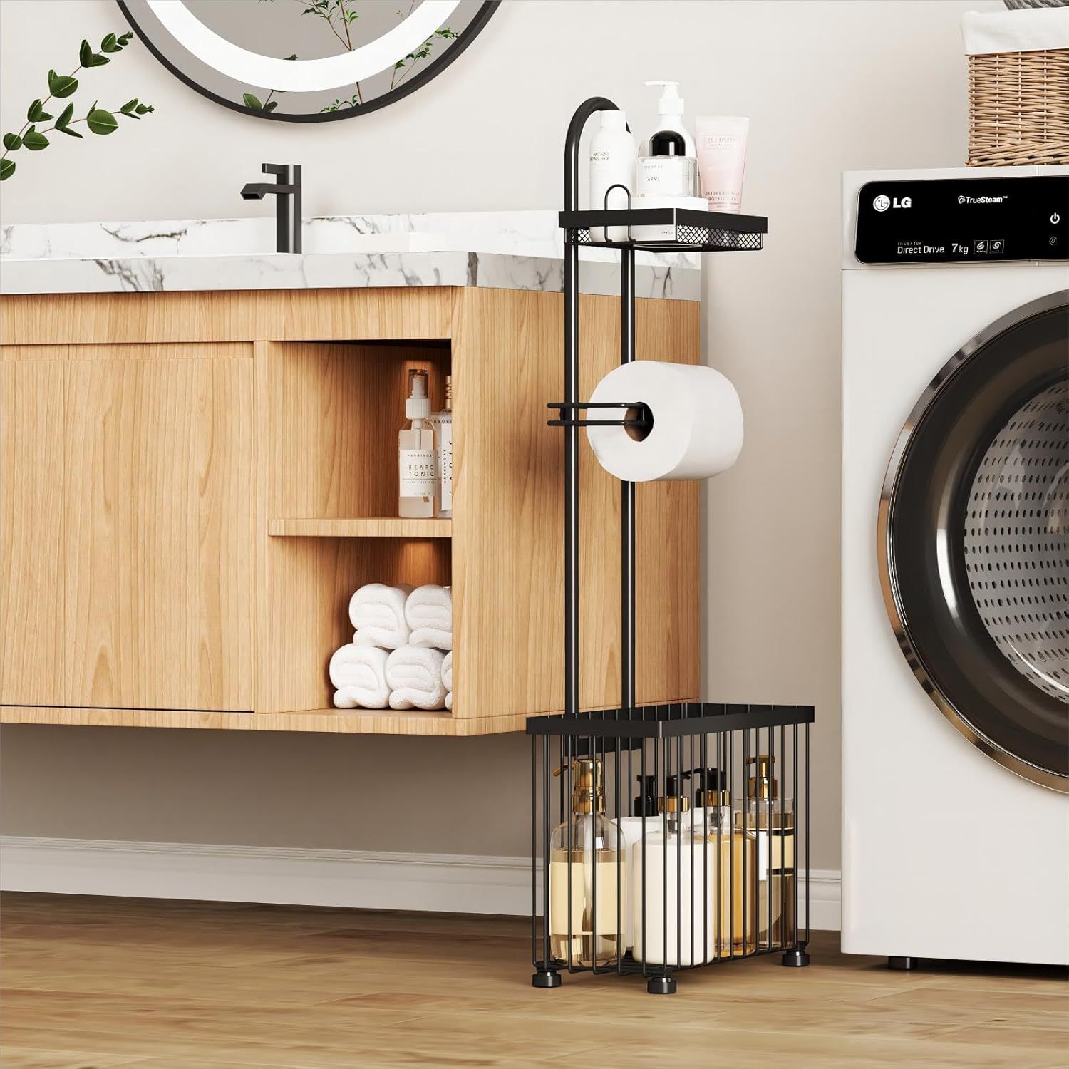 Black household bathroom tissu - Magazine Holder Rack review and price