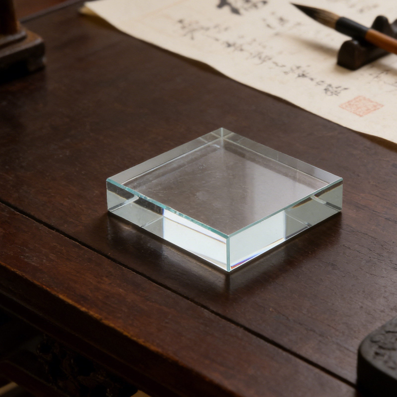 Transparent Rectangle Glass Pa - Paper Weight Crystal review and price