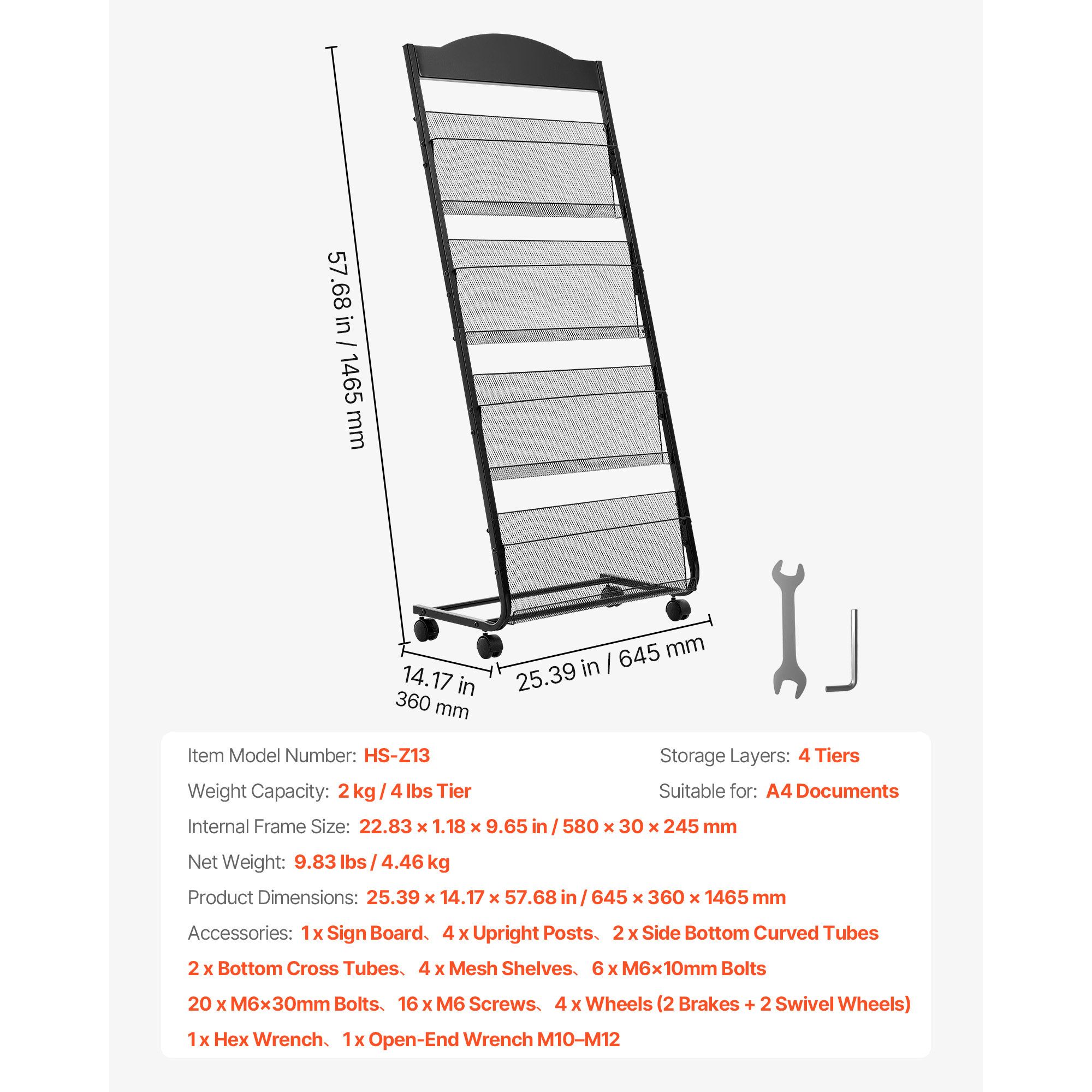 Brochure Display Rack, 4-Tier  - Magazine Holder Rack review and price