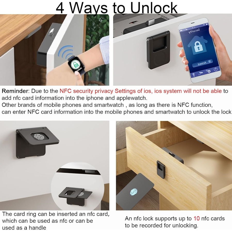 NFC Drawer Door Lock Invisible - Card Index Box review and price